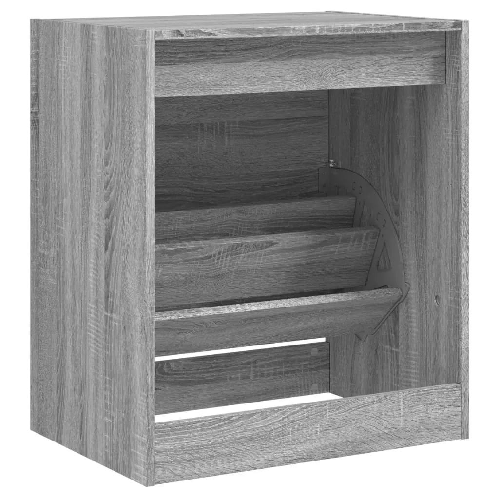 Shoe Cabinet Grey Sonoma 60x42x69 cm Engineered Wood