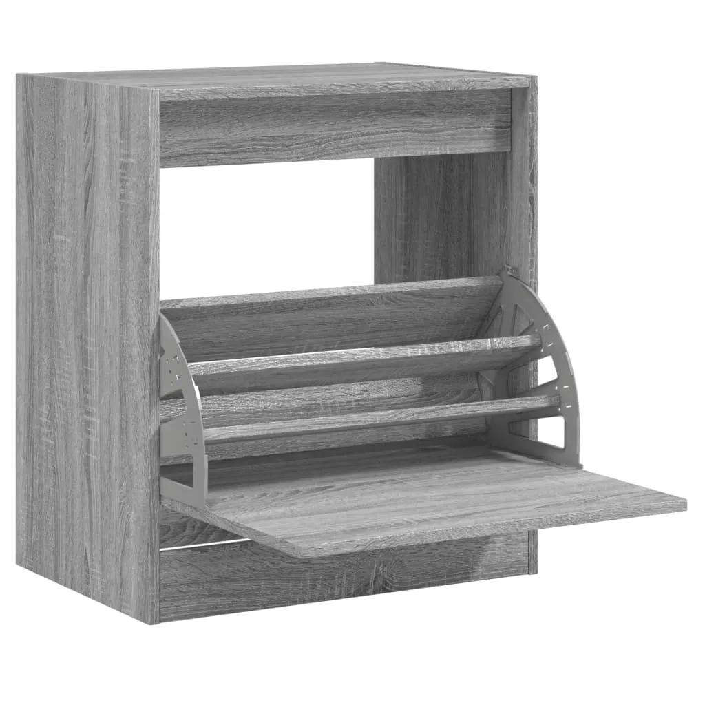 Shoe Cabinet Grey Sonoma 60x42x69 cm Engineered Wood