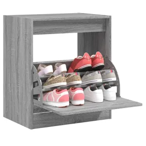 Shoe Cabinet Grey Sonoma 60x42x69 cm Engineered Wood