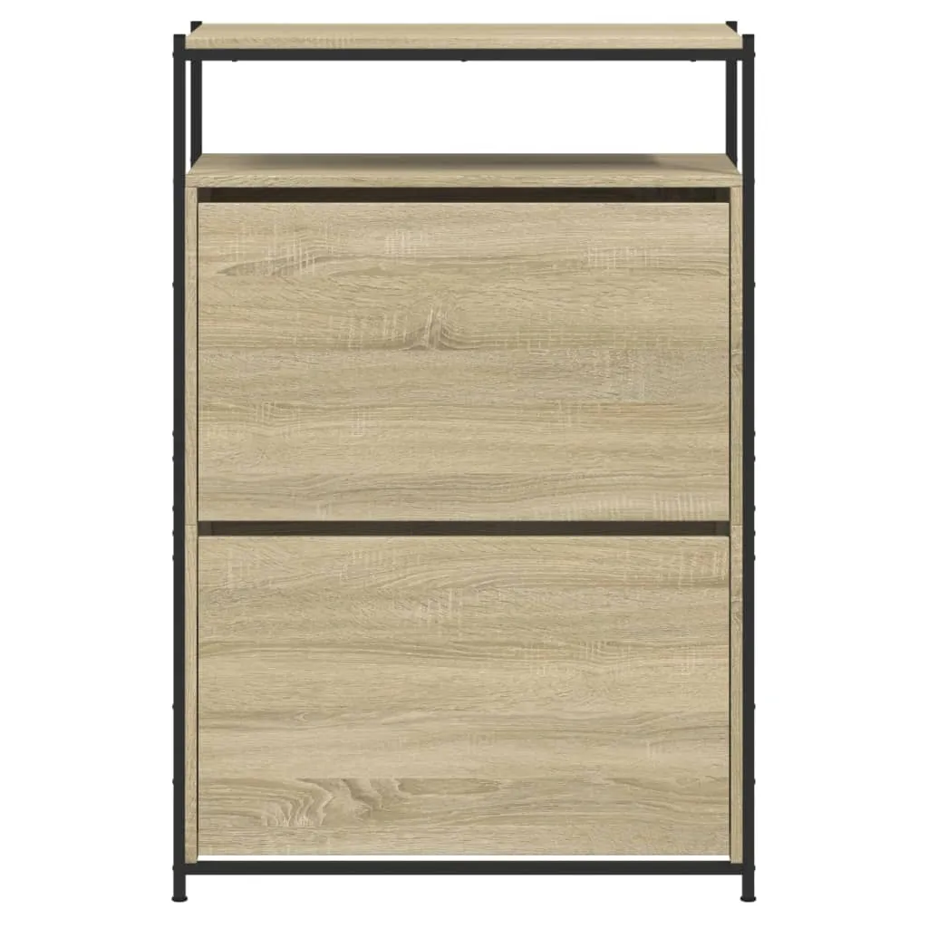 Shoe Cabinet Sonoma Oak 75x34x112 cm Engineered Wood