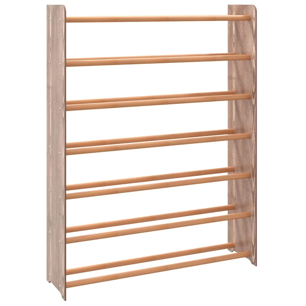 Shoe Rack Brown 90x24x117 cm Engineered Wood