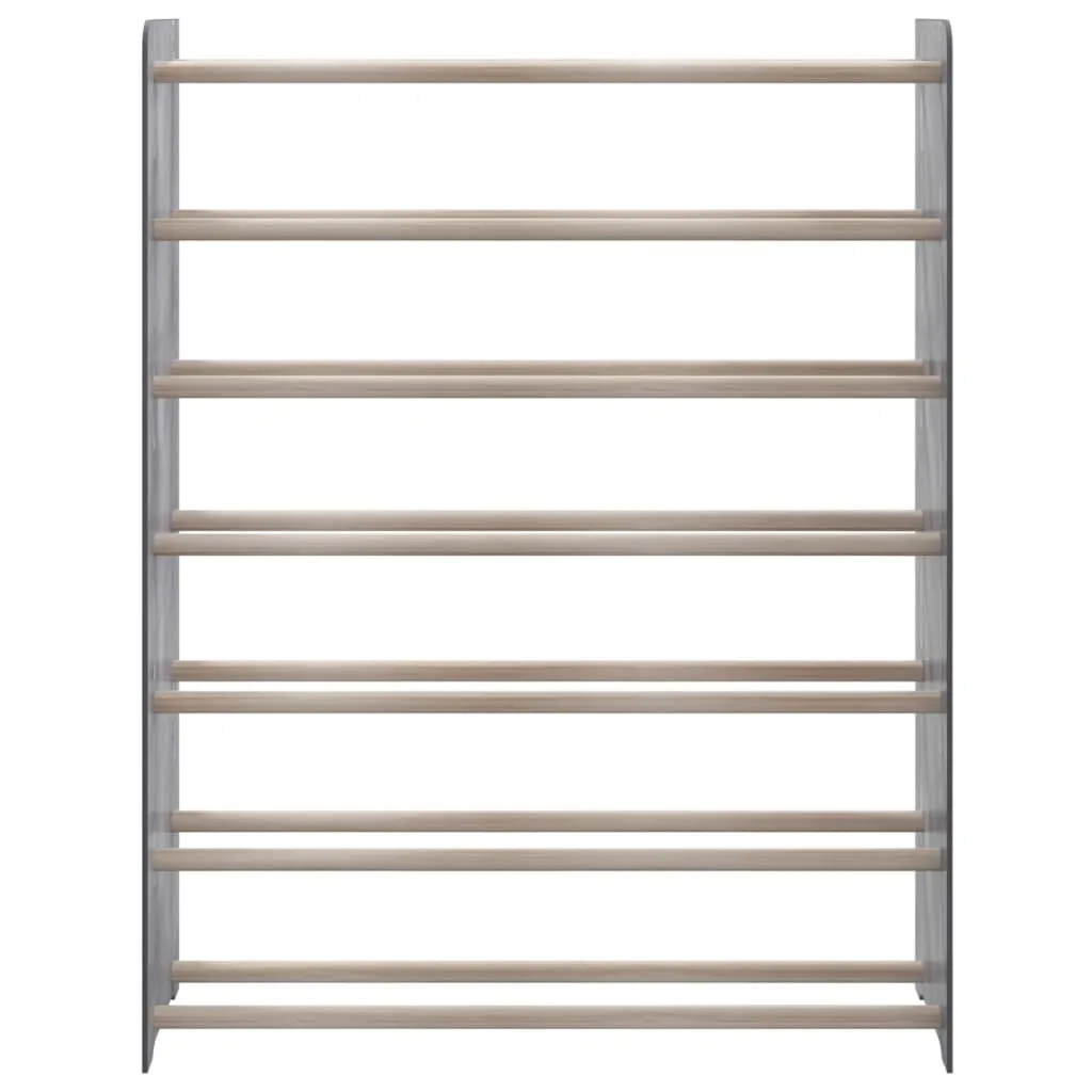 Shoe Rack Grey 90x24x117 cm Engineered Wood
