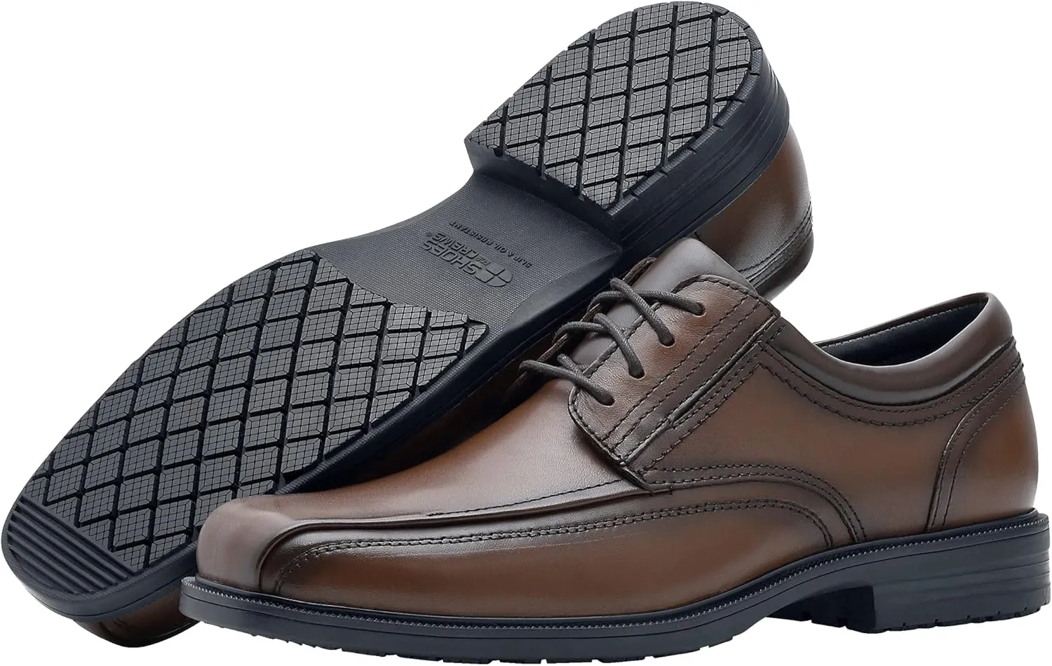 Shoes for Crews Dress Shoes for Men, Mens Oxfords, Zapatos De Vestir para Hombre, Slip Resistant, Brown or Black