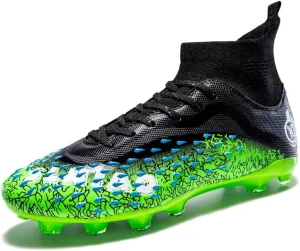 Soccer Cleats Men Soccer Boots Outdoor Turf Training Youth Soccer Cleats High-Top for Big Boys Soccer Shoes