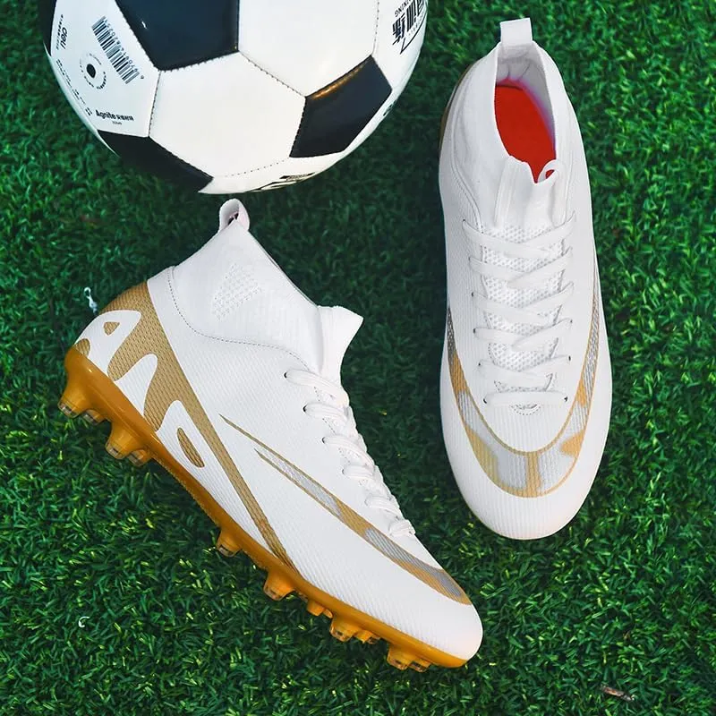 Soccer Cleats Men Soccer Boots Outdoor Turf Training Youth Soccer Cleats High-Top for Big Boys Soccer Shoes