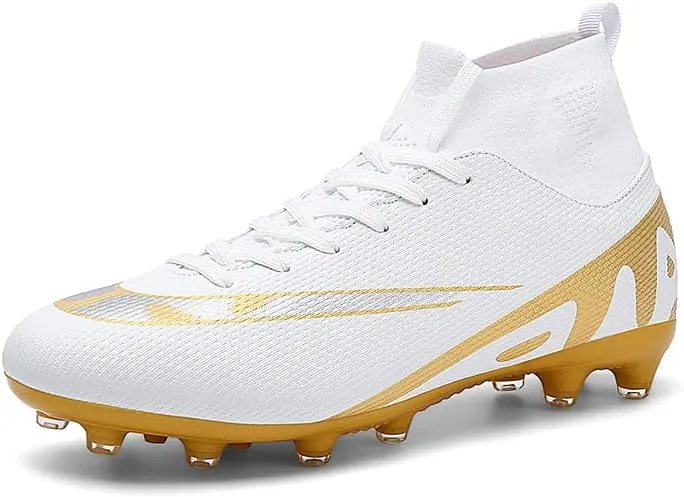 Soccer Cleats Men Soccer Boots Outdoor Turf Training Youth Soccer Cleats High-Top for Big Boys Soccer Shoes
