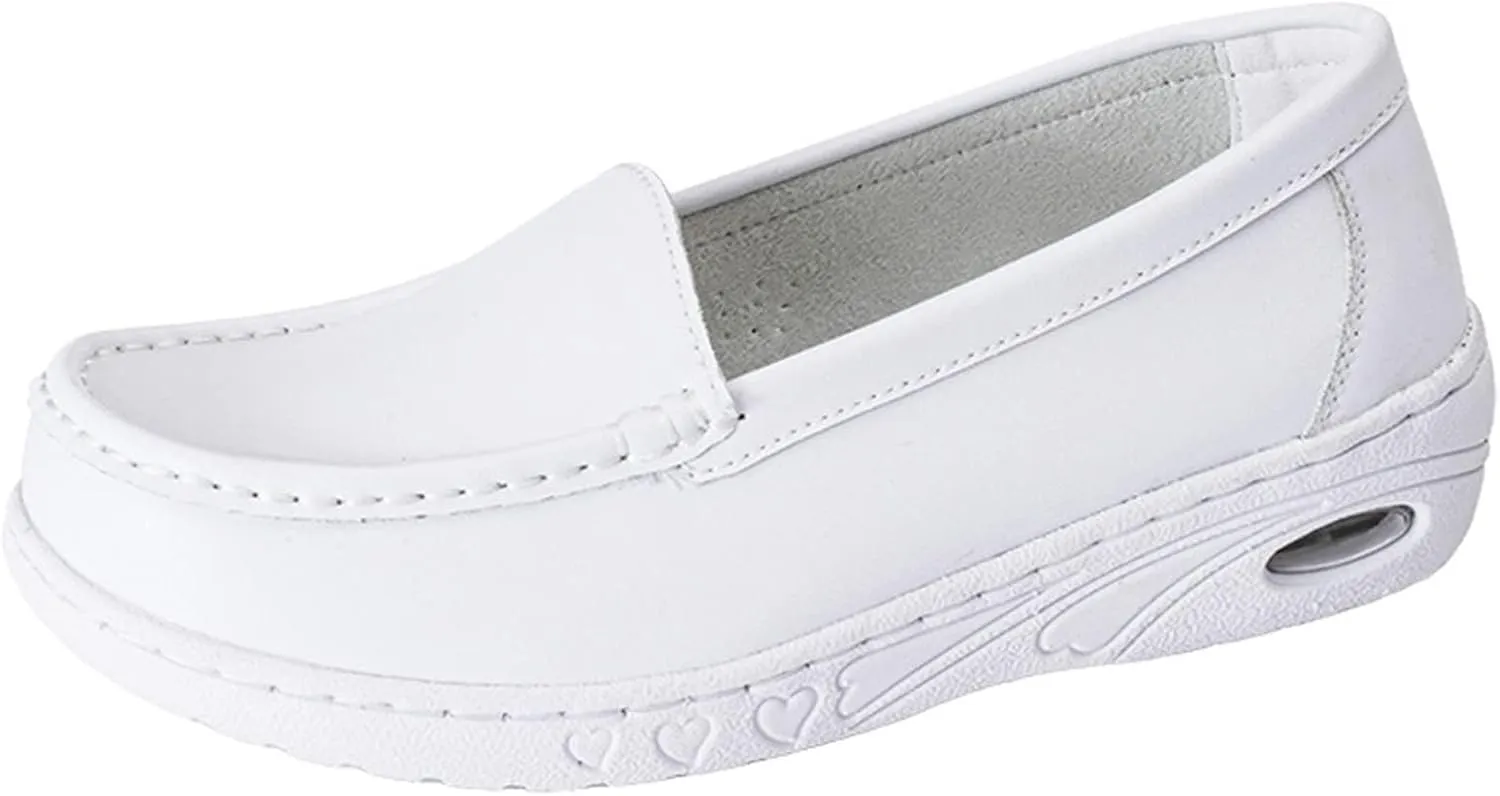 Step-in Healthcare Nurse Shoes,Comfortable Oil and Slip-Resistant Chef Work Shoes for Women Food Service,Breathable Loafers Nursing Shoes Women,for Medical Workers/Kitchen