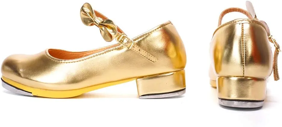 SWDZM Women's & Girl's Jazz Tap Dance Shoes Tap-Flex Patent Leather Tap Shoe,WX-208