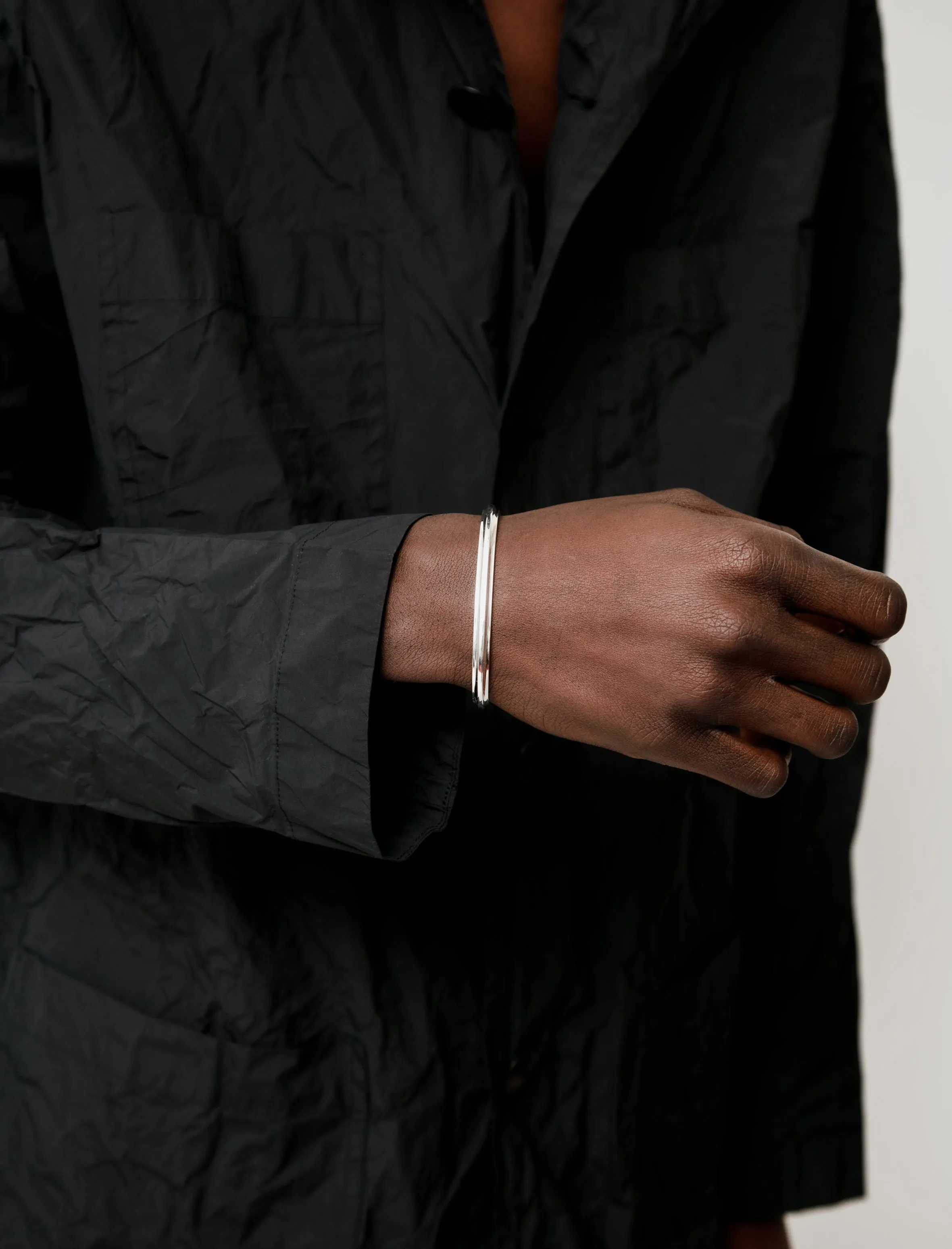 T-Beam Bracelet Polished Silver