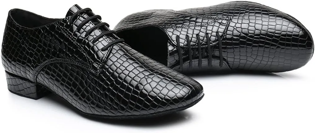 TDA Men's Classic Lace-up Leather Tango Ballroom Salsa Latin Dance wedding Shoes