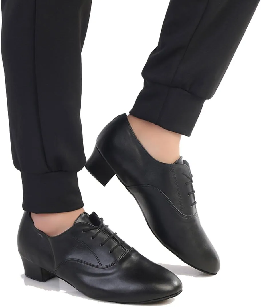 TDA Men's Classic Lace-up Leather Tango Ballroom Salsa Latin Dance Wedding Shoes