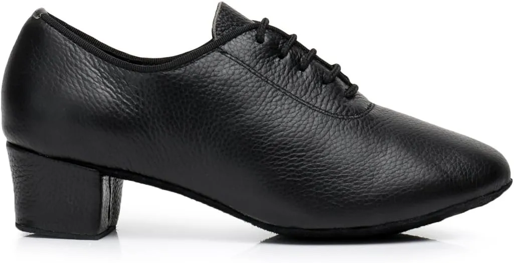 TDA Women's Classic Lace-up Leather Ballroom Salsa Tango Samba Rumba Modern Latin Dance Shoes