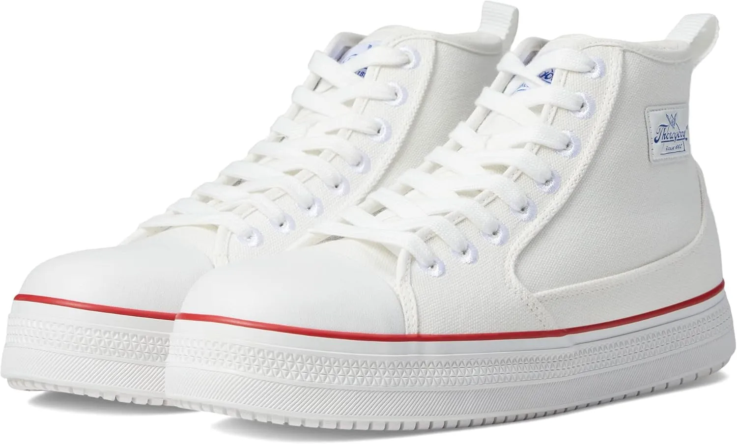 Thorogood Mid-Height Warehouse Won Work Shoes for Men with Composite Safety Toe and Slip-Resistant Outsole, White, Size 12, W