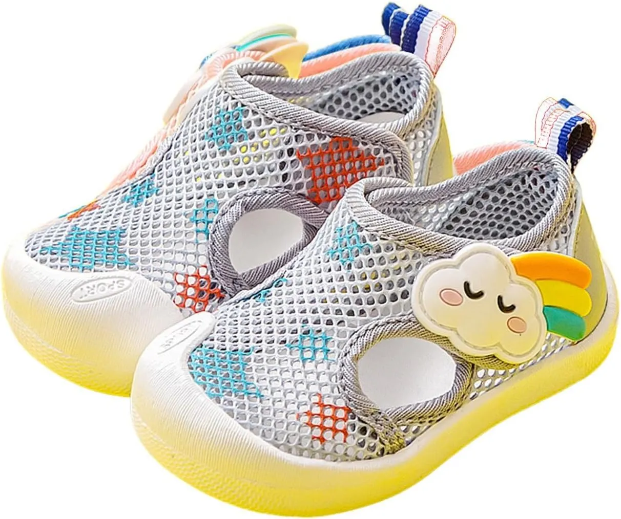 Toddler First-Walking Walking Shoes Mesh Quick Dry Beach Sandals Baby Kids Lightweight Non Slip Barefoot Shoes Outdoor Sneakers