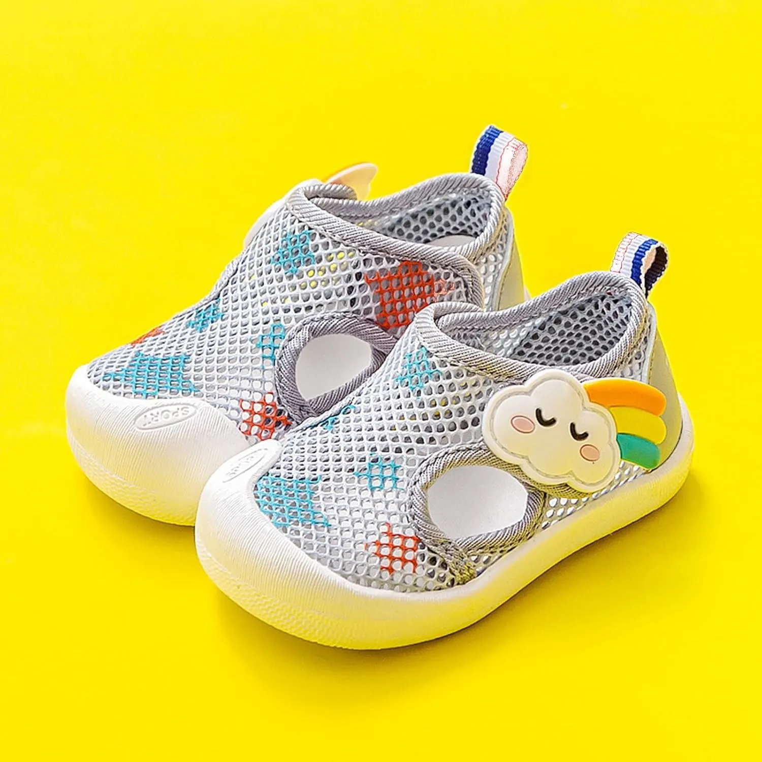 Toddler First-Walking Walking Shoes Mesh Quick Dry Beach Sandals Baby Kids Lightweight Non Slip Barefoot Shoes Outdoor Sneakers