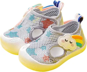 Toddler First-Walking Walking Shoes Mesh Quick Dry Beach Sandals Baby Kids Lightweight Non Slip Barefoot Shoes Outdoor Sneakers