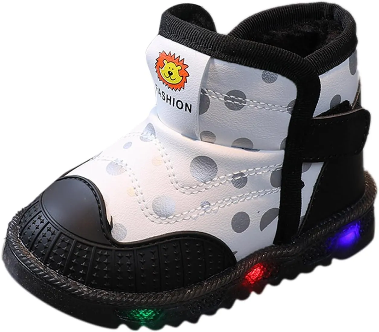 Toddler High Top Light Up Shoes for Girls Boys LED Soft Sole Breathable Lightweight Non Slip Running Sneakers