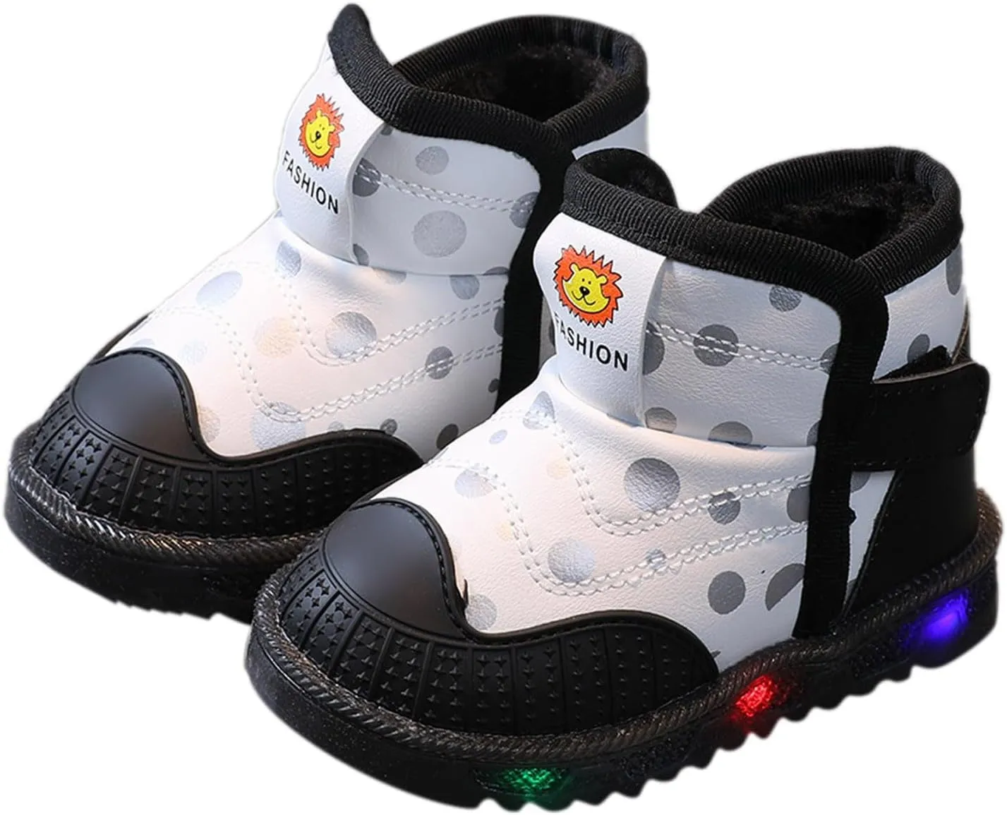Toddler High Top Light Up Shoes for Girls Boys LED Soft Sole Breathable Lightweight Non Slip Running Sneakers