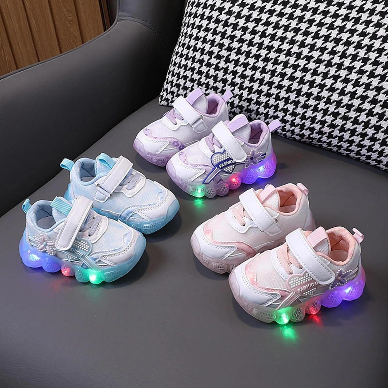 Toddler Light Up Shoes Boys Flashing Tennis Sneakers Lightweight Breathable Running Shoe Toddler Girls Toddler Shoes