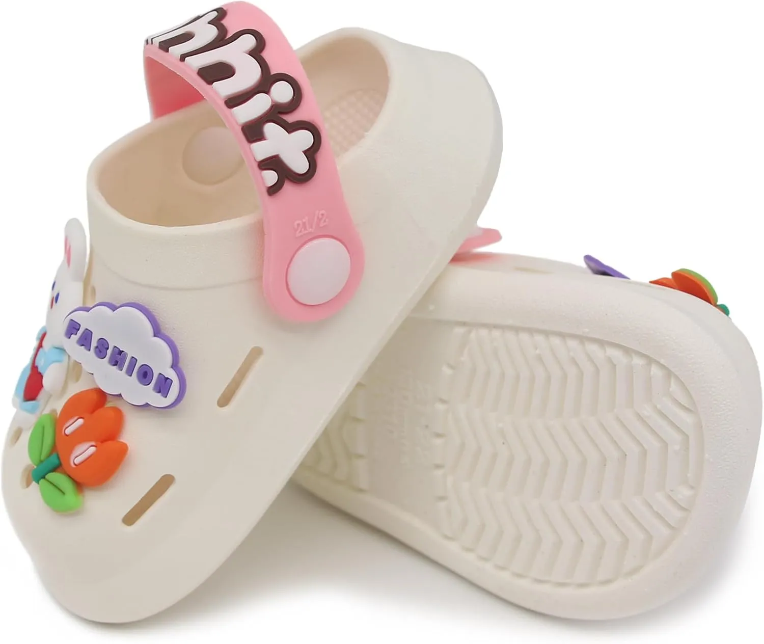Toddler Shoes Clogs Slide Sandals for 0-8yrs Kids Unisex for Girls and Boys Garden Shoes Cartoon Slides Slip-Resistance Sandals Beach Pool Slippers
