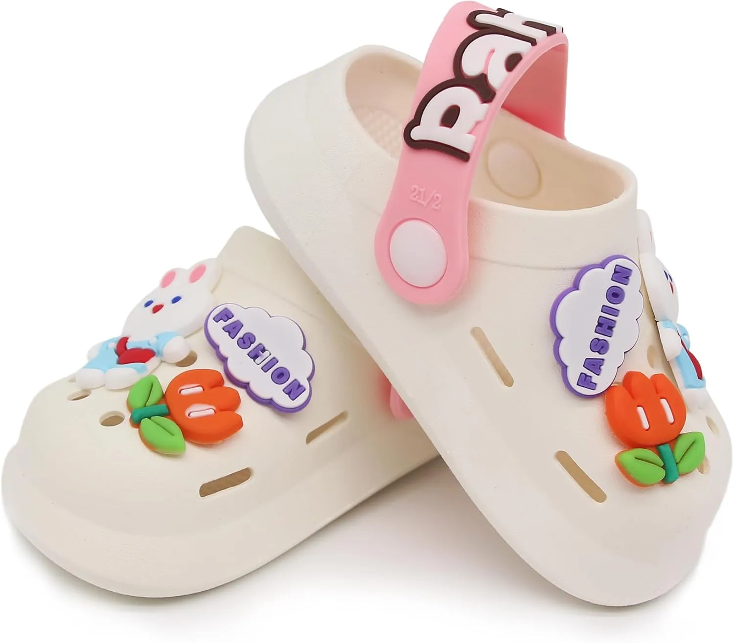Toddler Shoes Clogs Slide Sandals for 0-8yrs Kids Unisex for Girls and Boys Garden Shoes Cartoon Slides Slip-Resistance Sandals Beach Pool Slippers