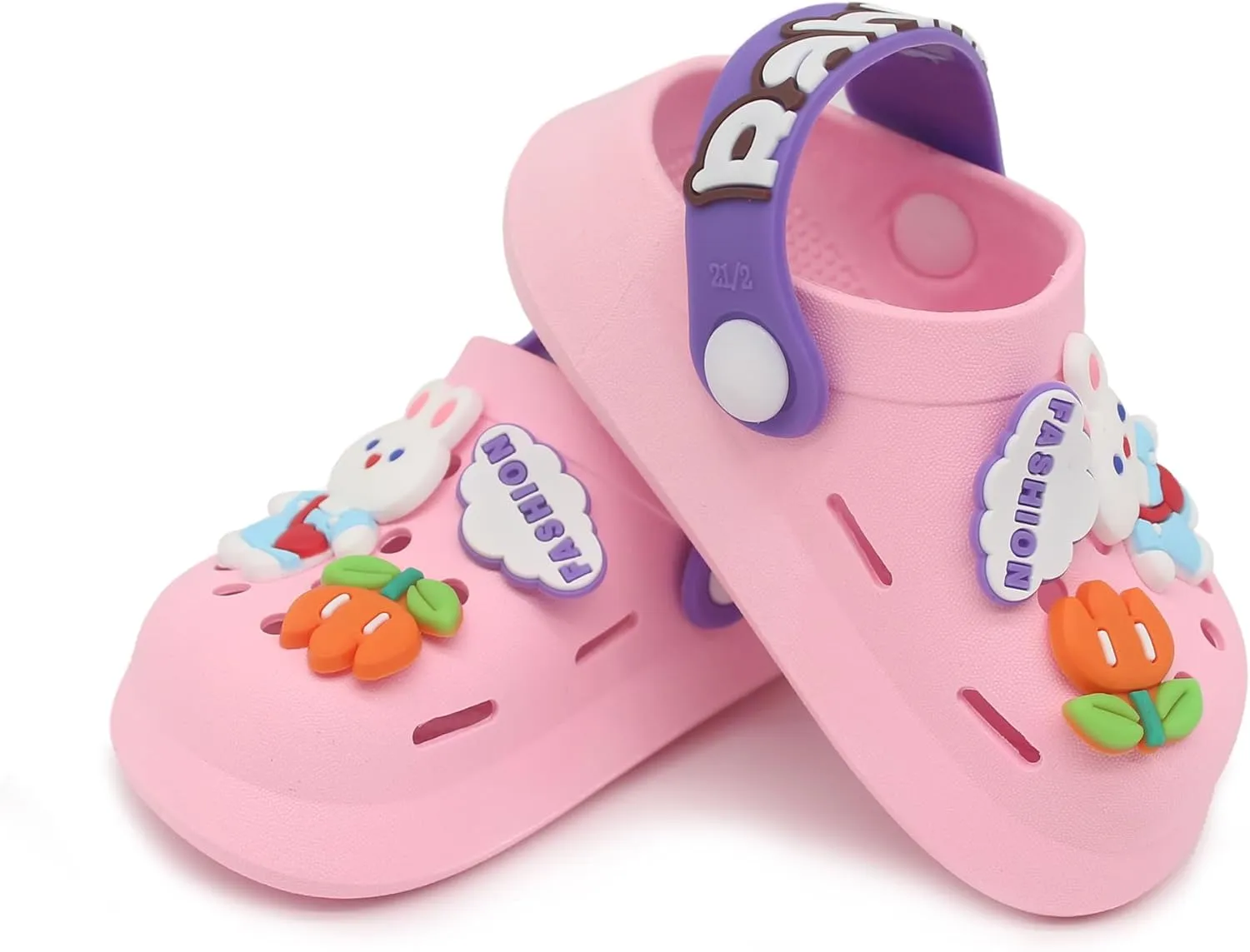 Toddler Shoes Clogs Slide Sandals for 0-8yrs Kids Unisex for Girls and Boys Garden Shoes Cartoon Slides Slip-Resistance Sandals Beach Pool Slippers