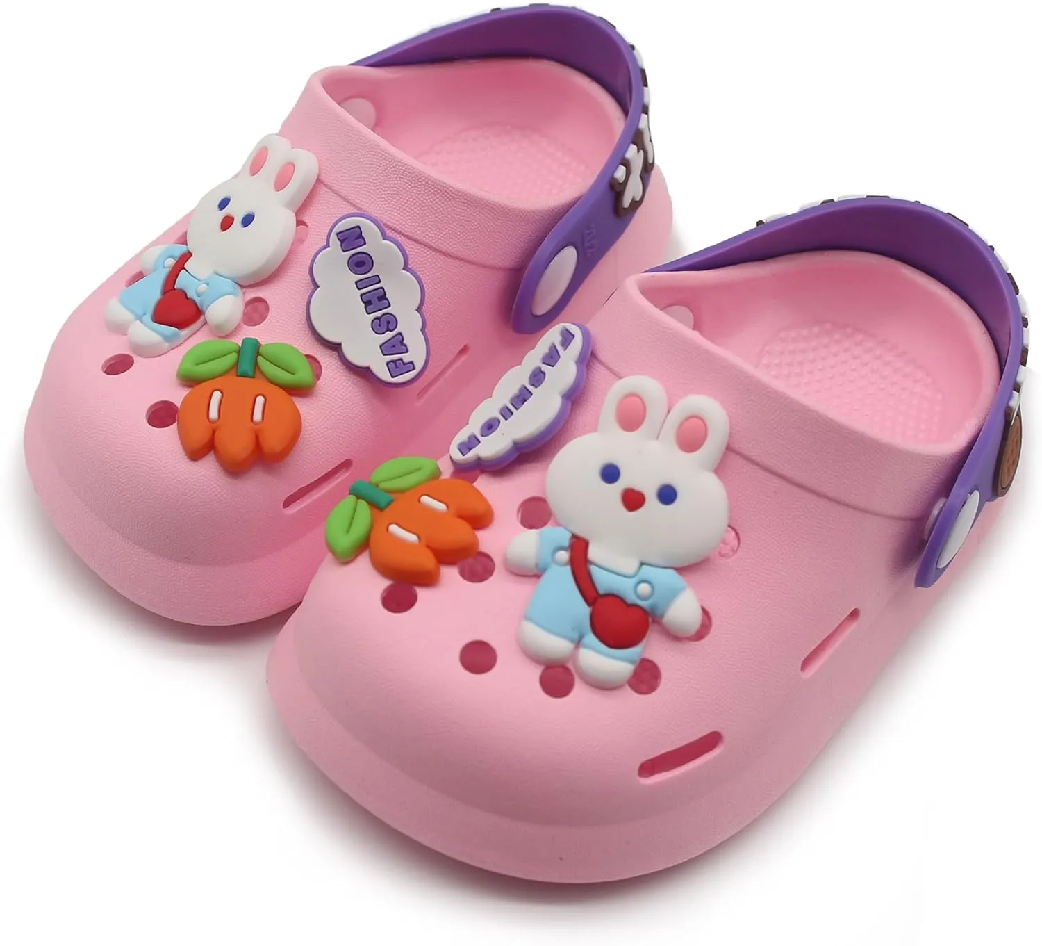 Toddler Shoes Clogs Slide Sandals for 0-8yrs Kids Unisex for Girls and Boys Garden Shoes Cartoon Slides Slip-Resistance Sandals Beach Pool Slippers