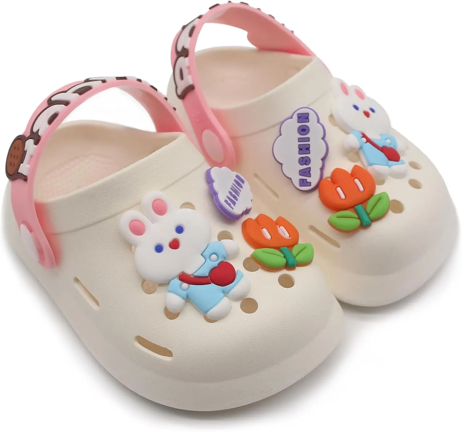 Toddler Shoes Clogs Slide Sandals for 0-8yrs Kids Unisex for Girls and Boys Garden Shoes Cartoon Slides Slip-Resistance Sandals Beach Pool Slippers