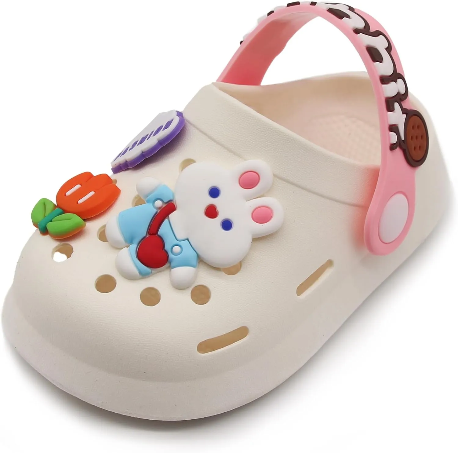 Toddler Shoes Clogs Slide Sandals for 0-8yrs Kids Unisex for Girls and Boys Garden Shoes Cartoon Slides Slip-Resistance Sandals Beach Pool Slippers