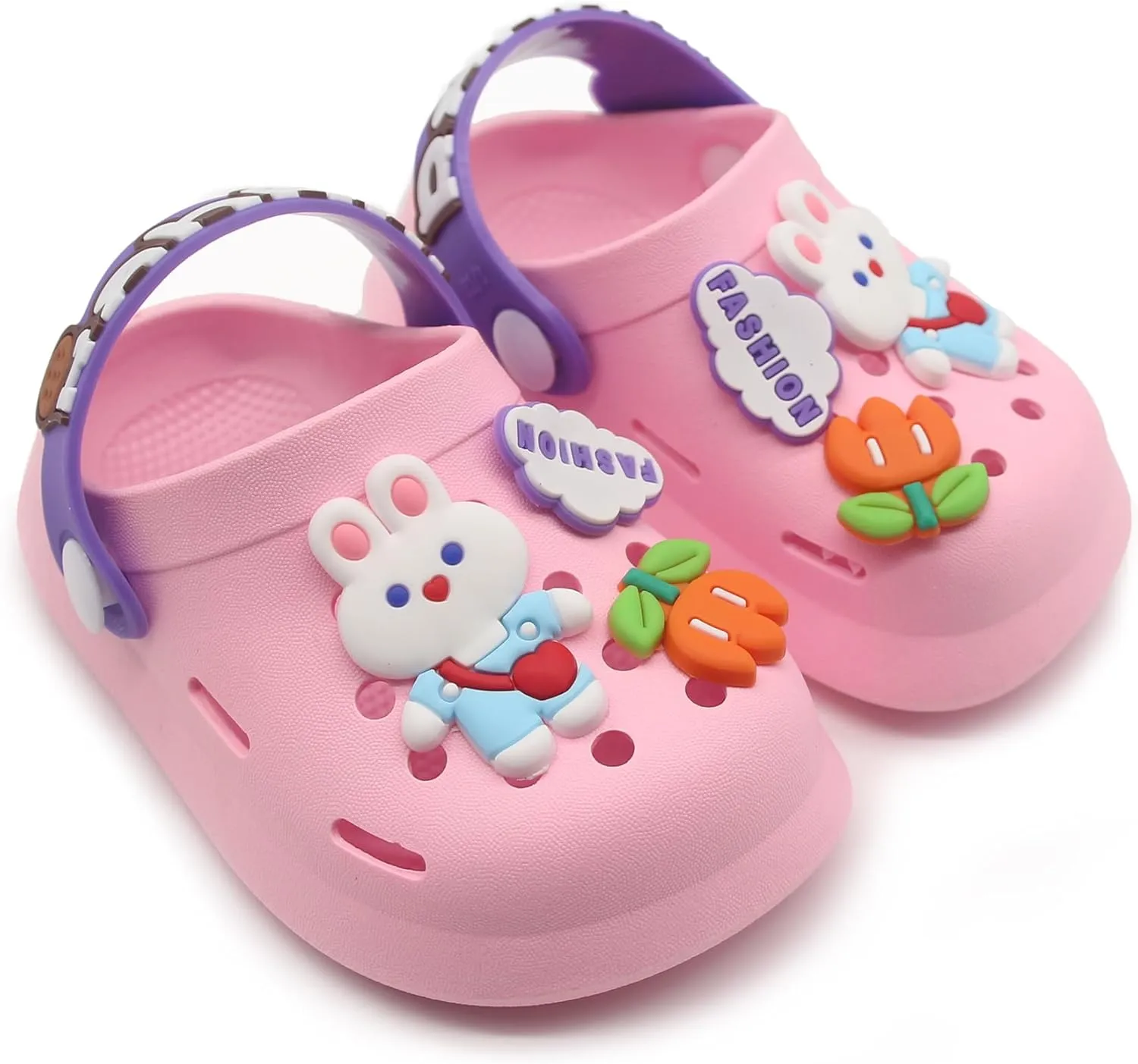 Toddler Shoes Clogs Slide Sandals for 0-8yrs Kids Unisex for Girls and Boys Garden Shoes Cartoon Slides Slip-Resistance Sandals Beach Pool Slippers
