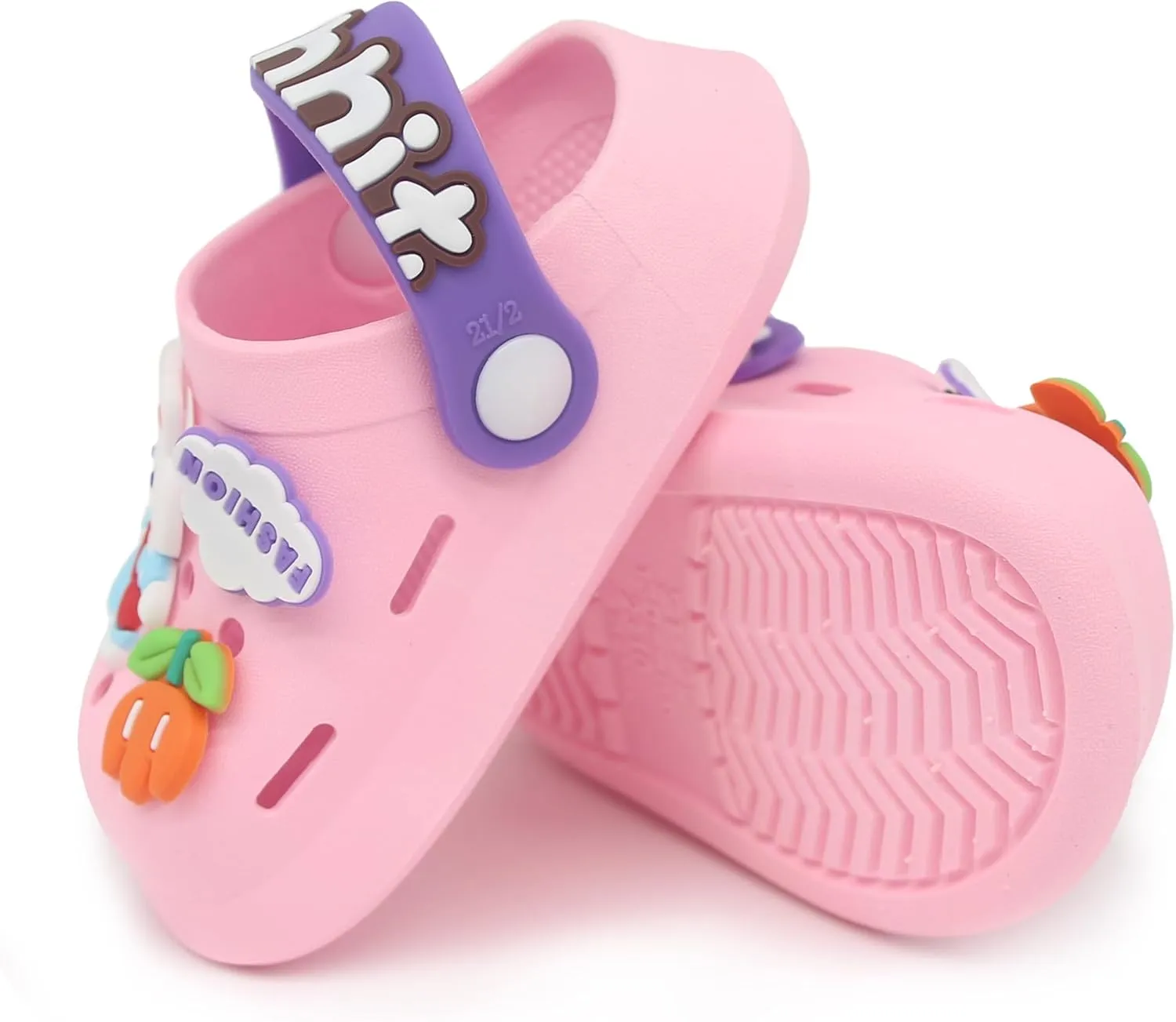 Toddler Shoes Clogs Slide Sandals for 0-8yrs Kids Unisex for Girls and Boys Garden Shoes Cartoon Slides Slip-Resistance Sandals Beach Pool Slippers