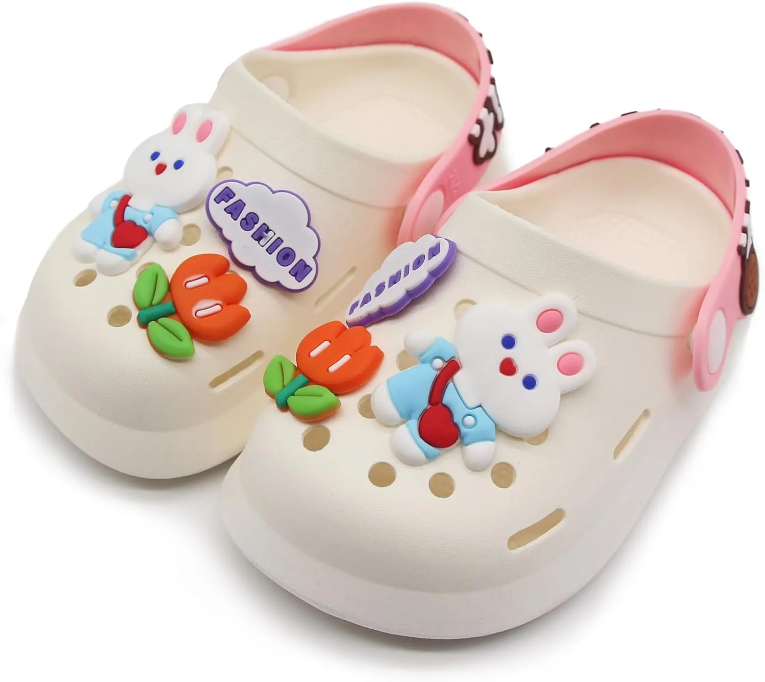 Toddler Shoes Clogs Slide Sandals for 0-8yrs Kids Unisex for Girls and Boys Garden Shoes Cartoon Slides Slip-Resistance Sandals Beach Pool Slippers