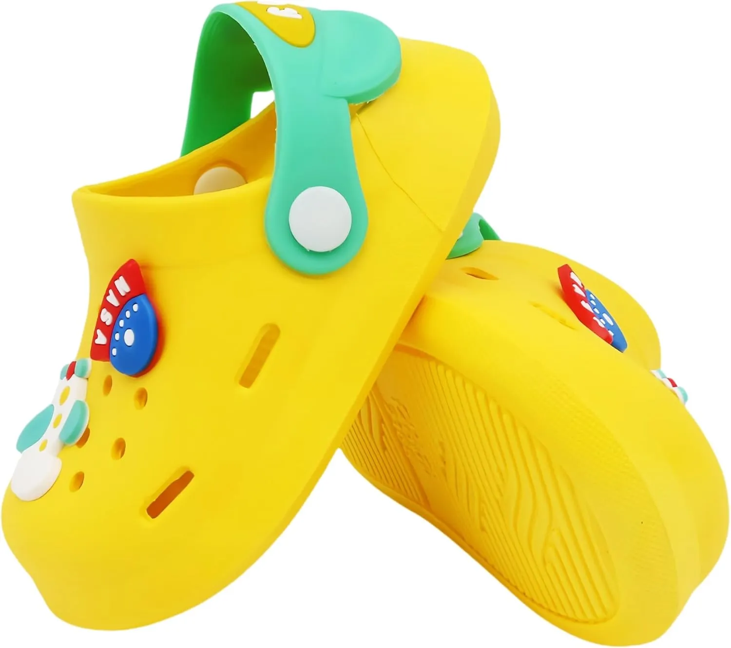 Toddler Shoes Clogs Slide Sandals for 0-8yrs Kids Unisex for Girls and Boys Garden Shoes Cartoon Slides Slip-Resistance Sandals Beach Pool Slippers