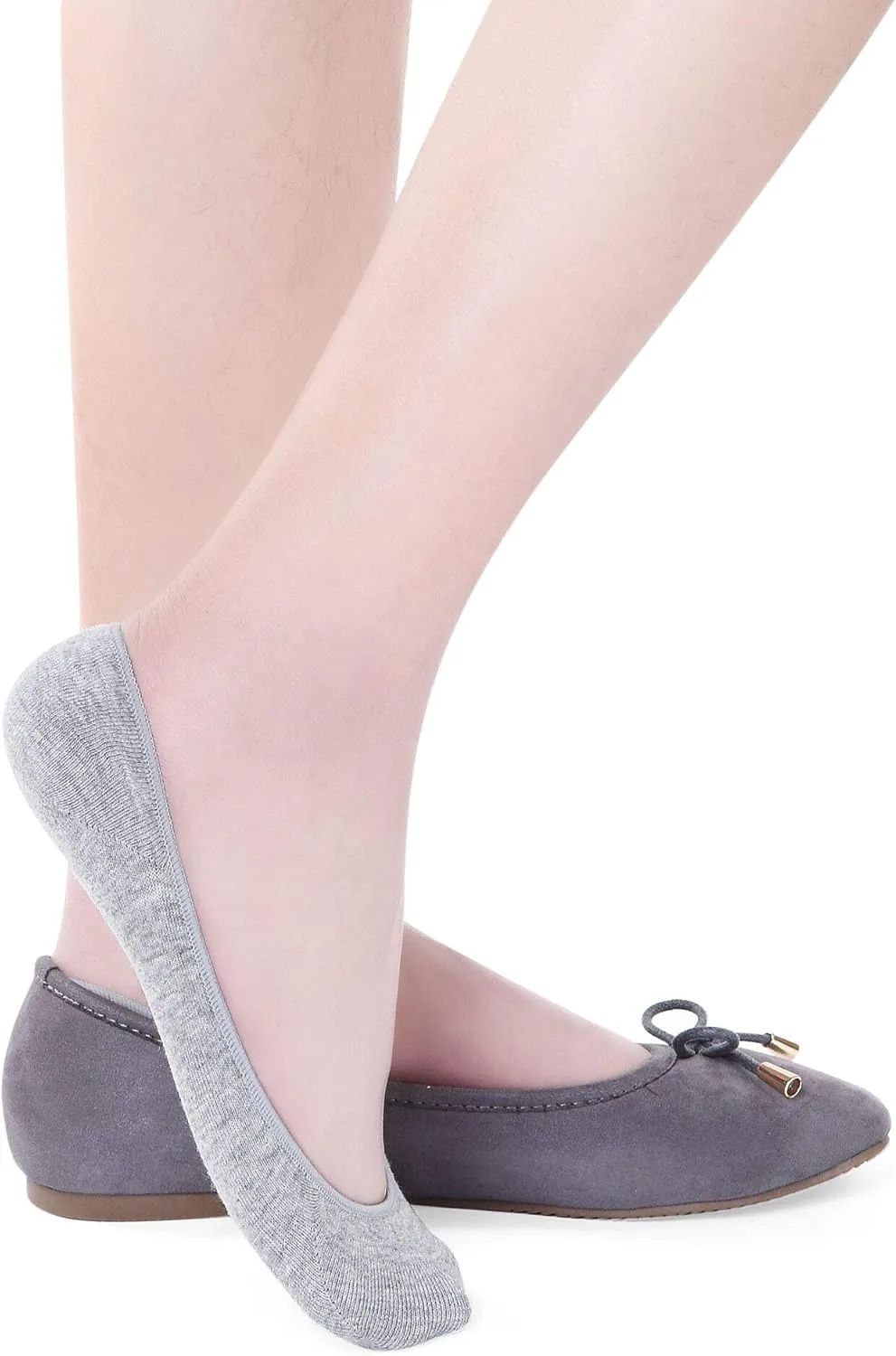 Toes Home No Show Socks Womens, Ultra Low Cut Liners Non Slip Footies for Flats Hidden Invisible Boat Summer 3 to 8 Pairs