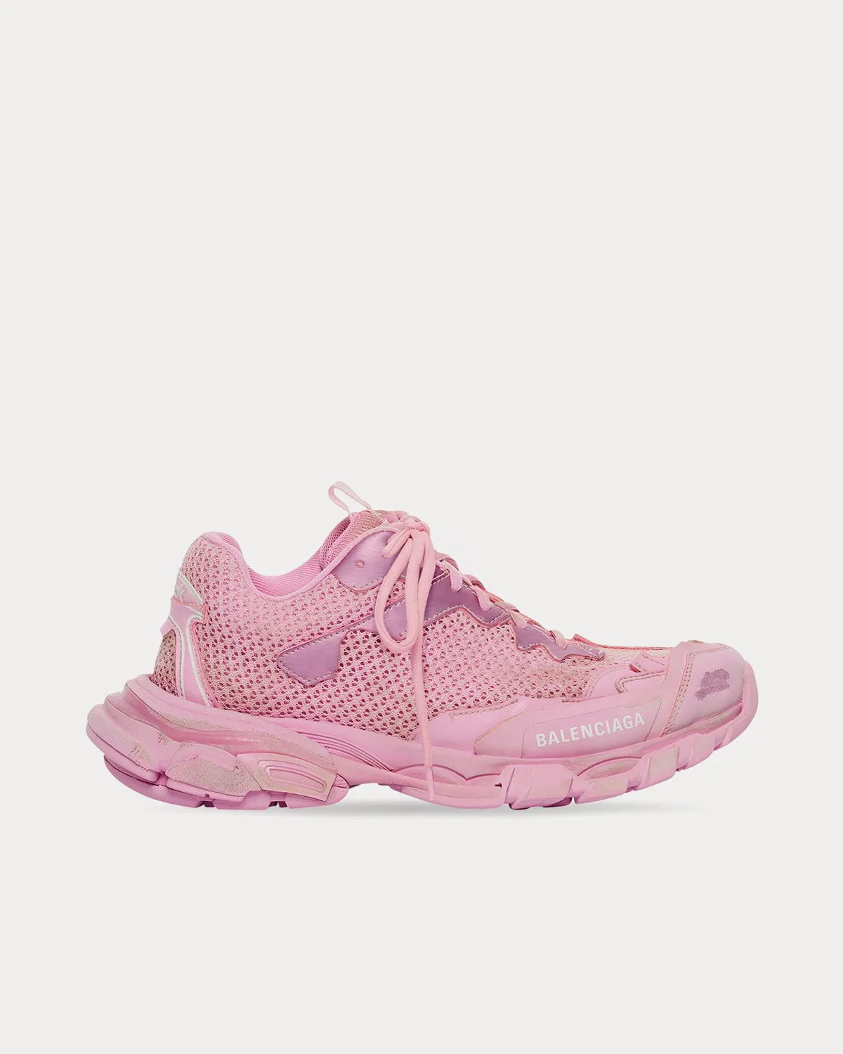 Track.3 Mesh & Nylon Pink Low Top Sneakers