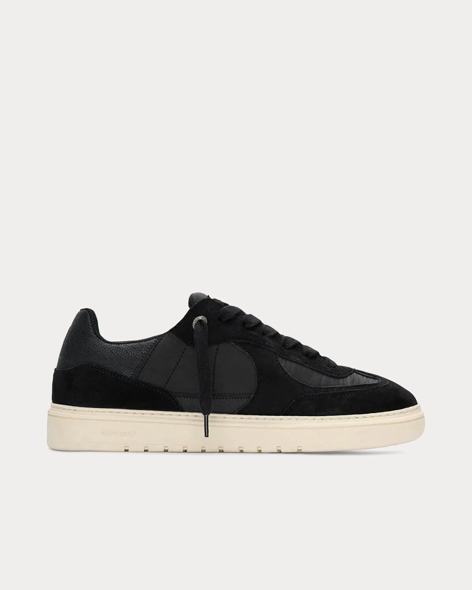 Virtus Leather & Nylon Off Black Low Top Sneakers
