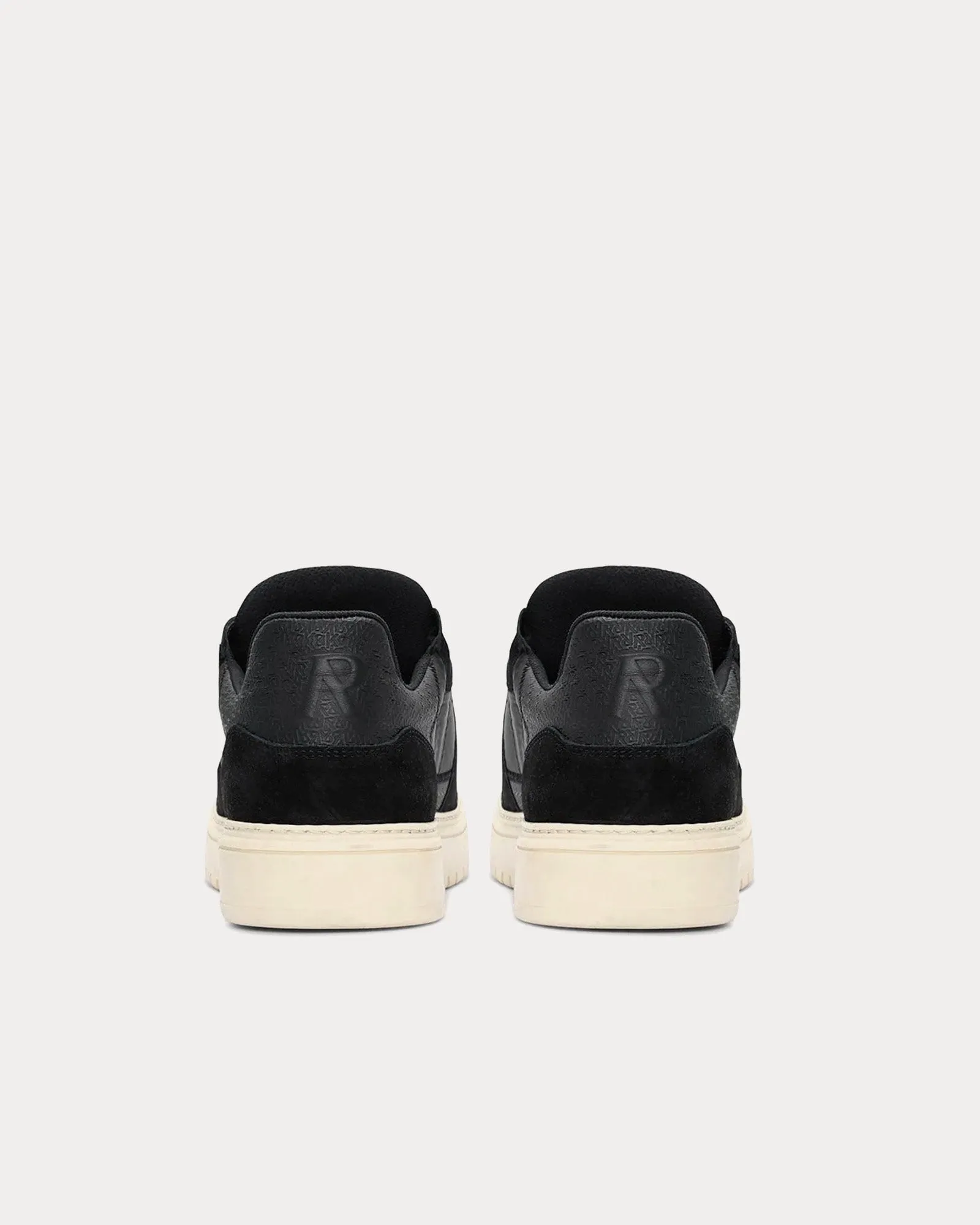 Virtus Leather & Nylon Off Black Low Top Sneakers