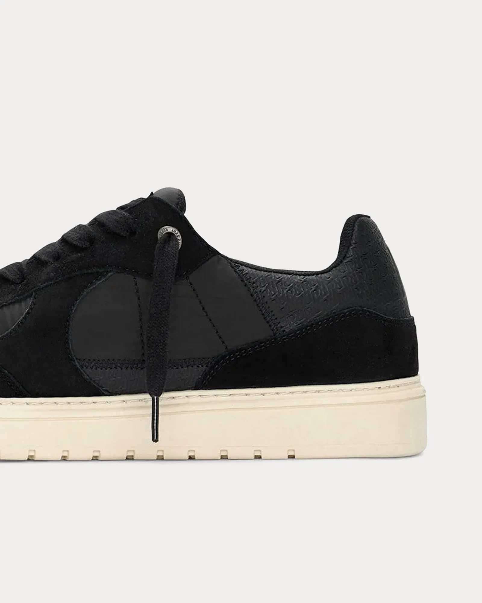 Virtus Leather & Nylon Off Black Low Top Sneakers