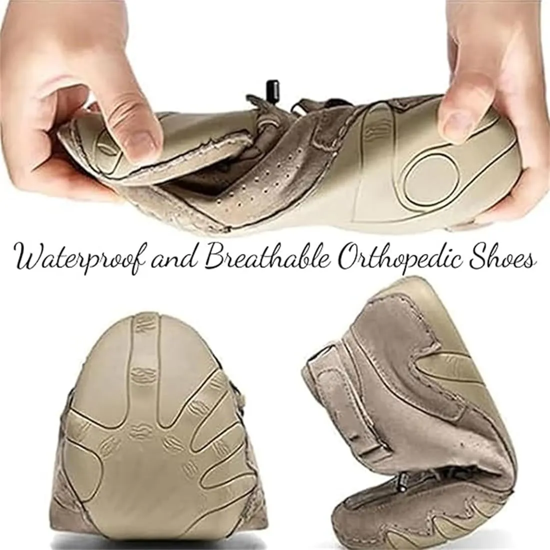 Vogany Shoes Orthopedic Sneakers for Women and Men, Vogany Shoes for Women Outdoor Comfortable Flat Waterproof and Breathable Orthopedic Shoe