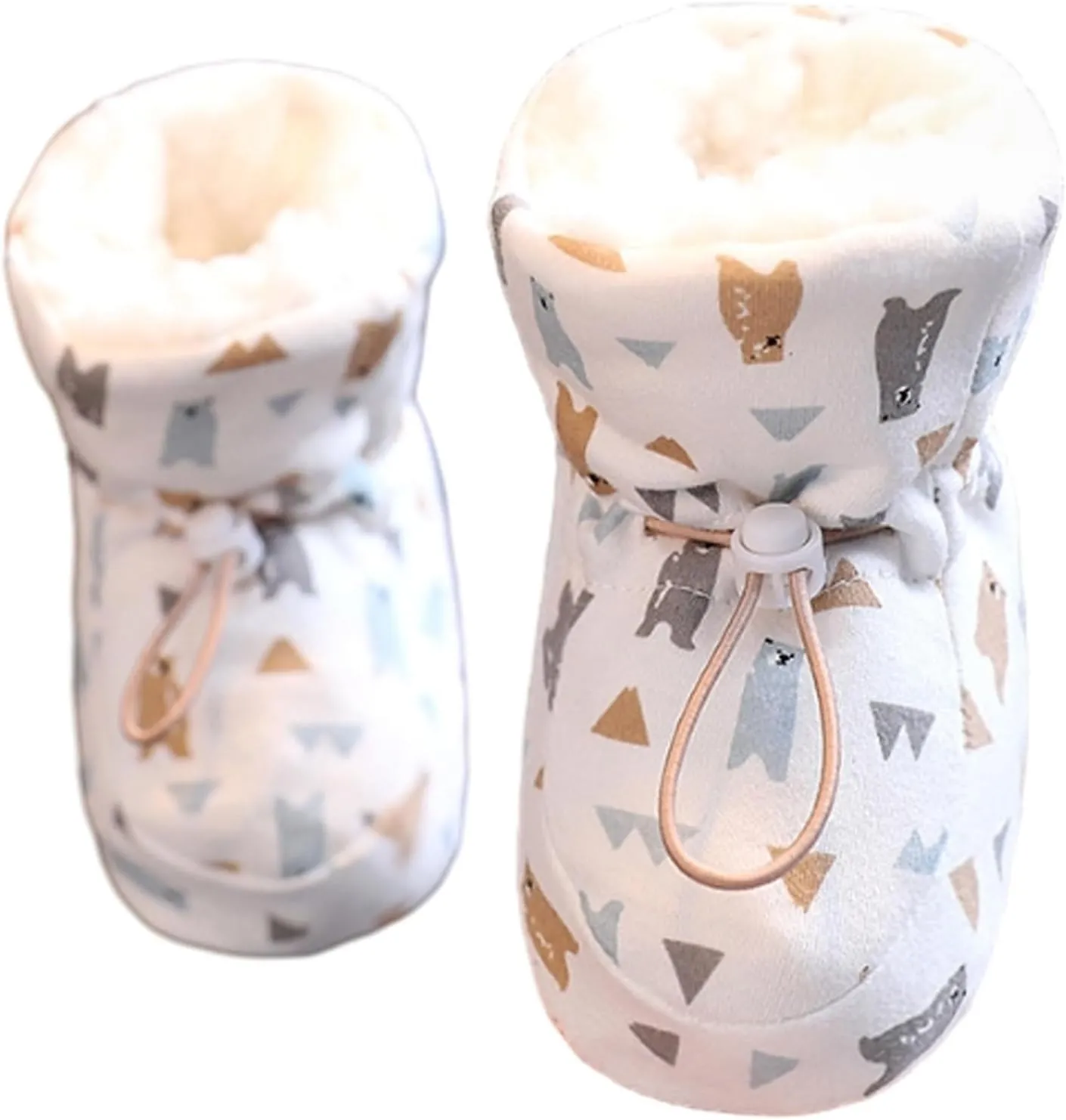 Warm Fur Baby Boots,Warm Cozy Fleece Baby Booties,Cute Fuzzy Prewalker Sock Shoes,Toddler Winter Warm Shoes