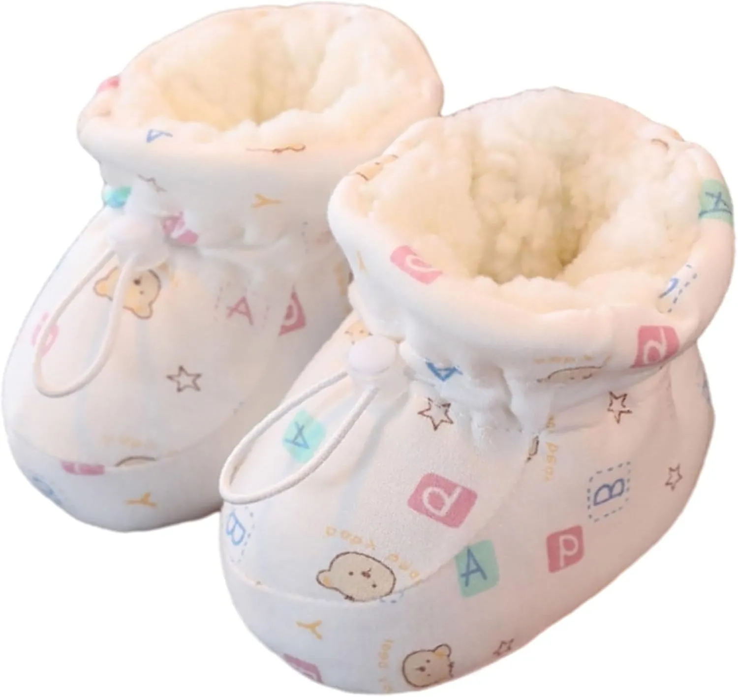 Warm Fur Baby Boots,Warm Cozy Fleece Baby Booties,Cute Fuzzy Prewalker Sock Shoes,Toddler Winter Warm Shoes