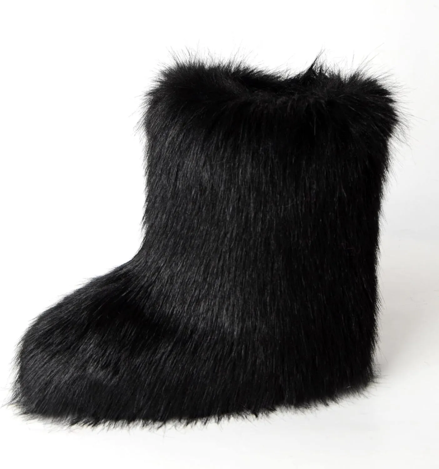 Wide Calf Snow Boots for Women Plus Size Lightweight Snow Boots Women Woman Boots Winter Black Lace-Up Combat Boots Mid-Calf Military Winter Boot for Women Botas De FrO Para Mujeres Plus Size