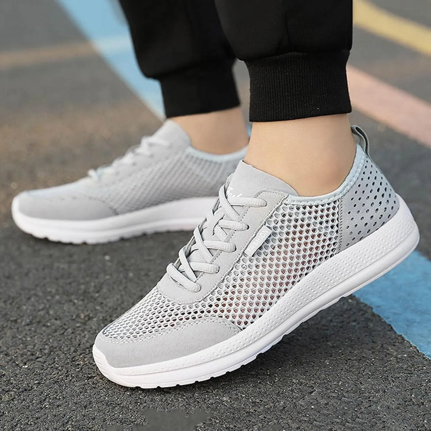 Wide Walking Shoes for Men Casual Lightweight Sneakers Comfortable Jogging Walking Fitness Sneaker Insoles for Men