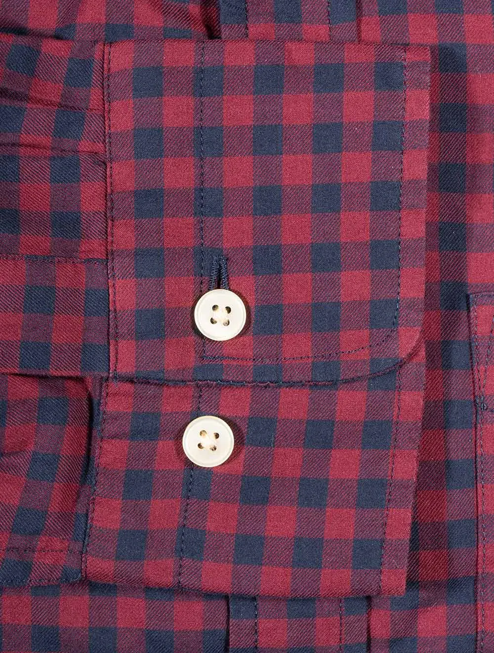 Winter Twill Buffalo Check Regular Fit Broadcloth Port Red