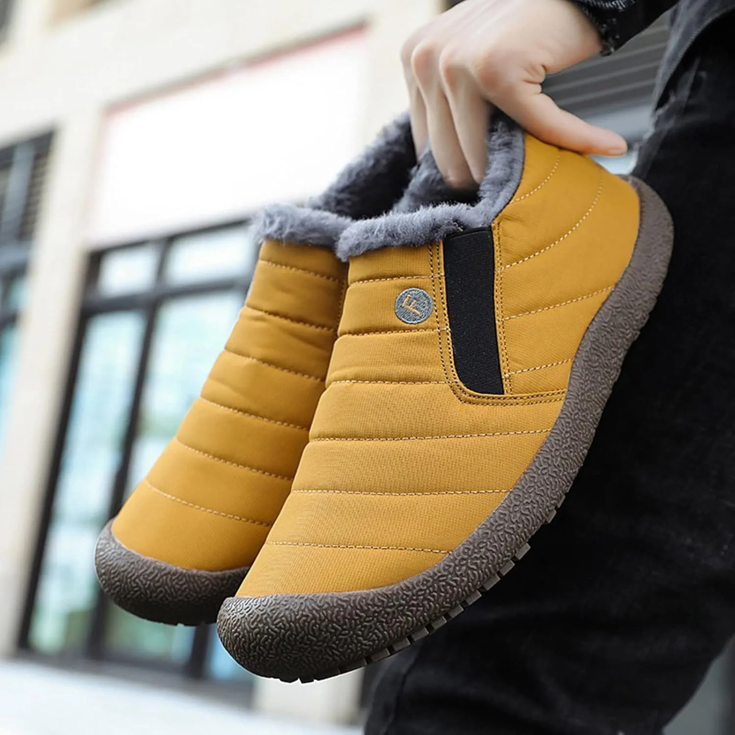 Women Snow Boots Waterproof Wide Cute Womens Platform Snow Boots Womens Winter Boots Size 9 Wide Boots for Snow Woman Botas De Invierno Para Mujer Negras