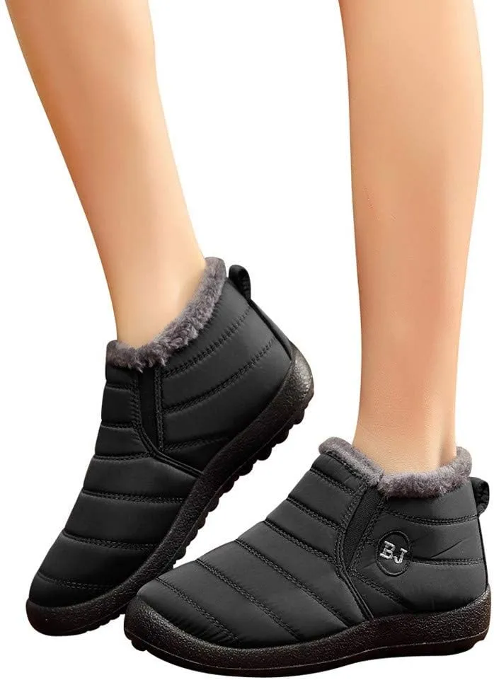 Women Snow Boots Waterproof Womens Waterproof Winter Ankle Boots Womens Wide Width Snow Boots Tall Women's Winter Ankle Booties Botas TRmicas Para Mujer Antileslisante