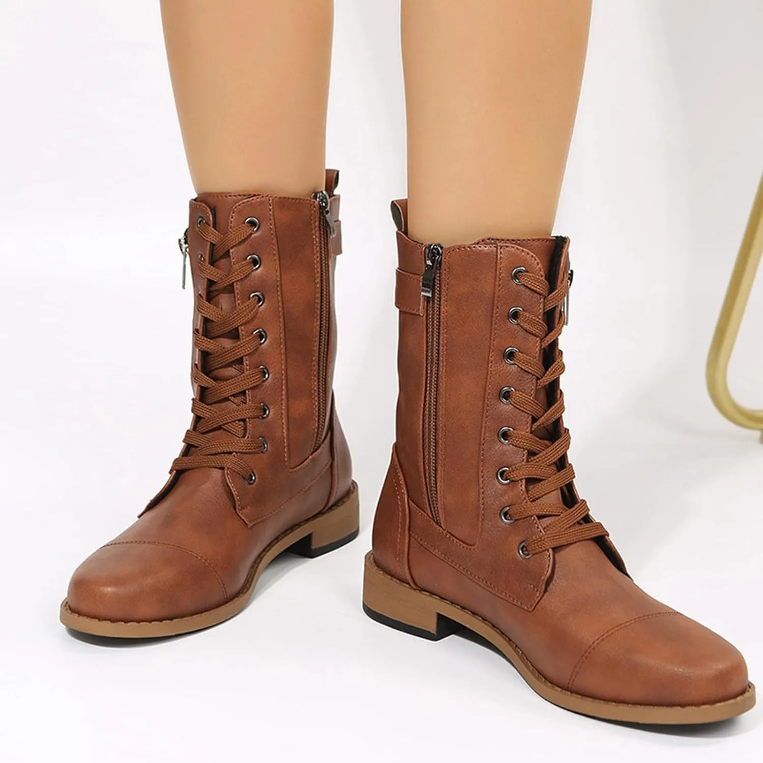 Women's Boots Ankle Wide Ankle Booties for Women Boots for Women Low Heel Boot for Men Comfortable and Soft Lightweight Side Zipper Pointd Toe Suede