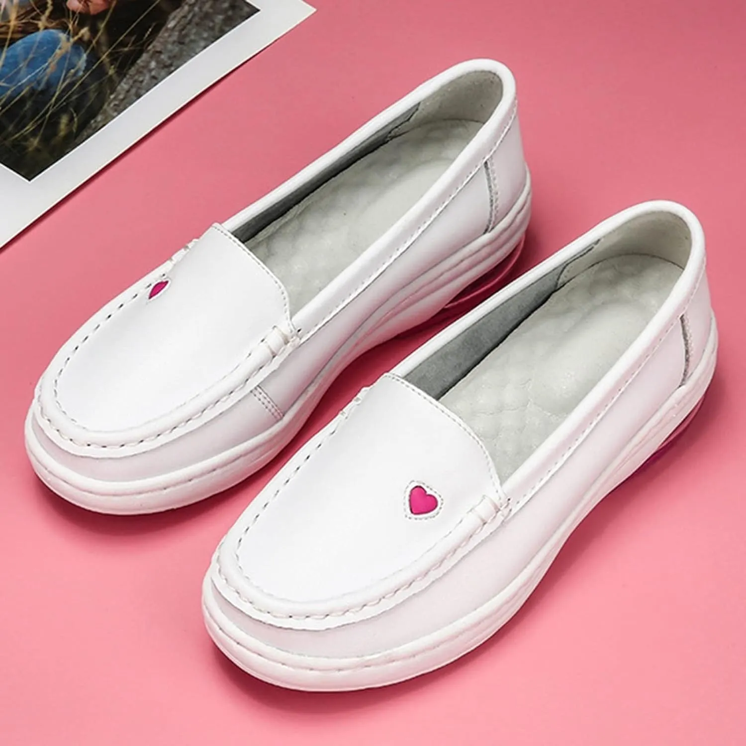 Women's Healthcare Nursing Shoes,Professional Lightweight Nurse Shoes with Soft Non-Slip Sole,Summer Comfortable Nonslip Oil Chef Work Shoes for Women Food Service
