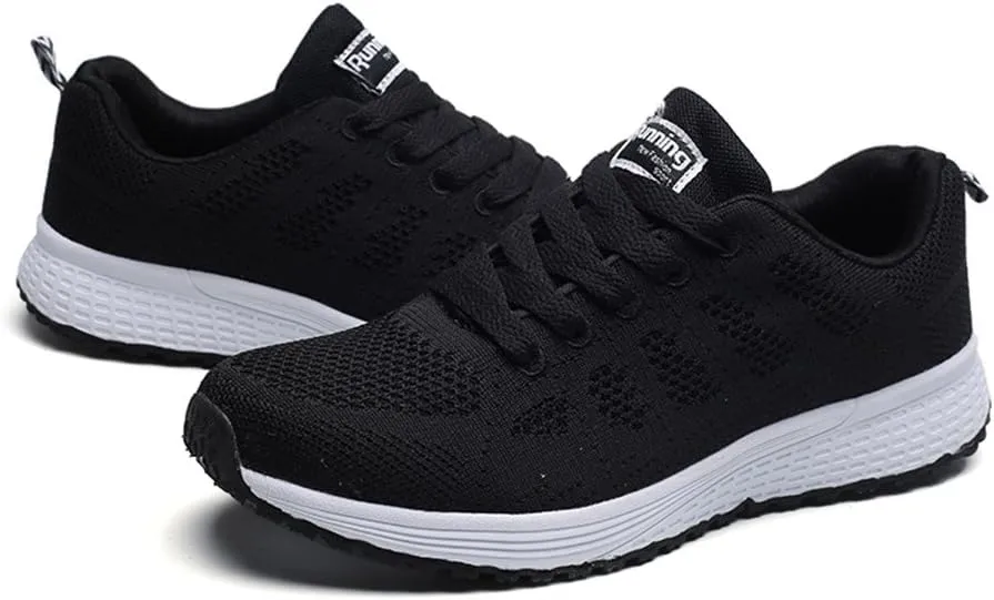 Women's Lace Up Road Running Shoes Wide Athletic Tennis Tennis Shoes Men Sport Casual Slip On Shoes Waterproof Sneakers Platform Tennis Shoe Cross Trainer Shoe