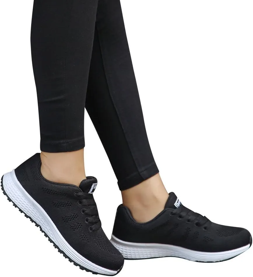 Women's Lace Up Road Running Shoes Wide Athletic Tennis Tennis Shoes Men Sport Casual Slip On Shoes Waterproof Sneakers Platform Tennis Shoe Cross Trainer Shoe